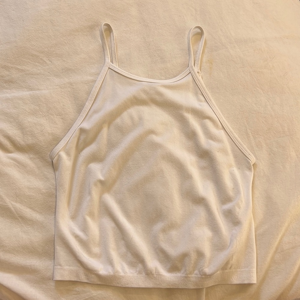 C'est Moi Clothing Co, barely worn white high neck crop top